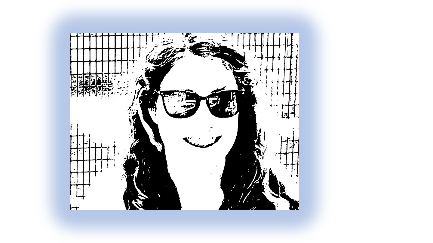Stylized black-and-white portrait of CG Judd, smiling and wearing sunglasses